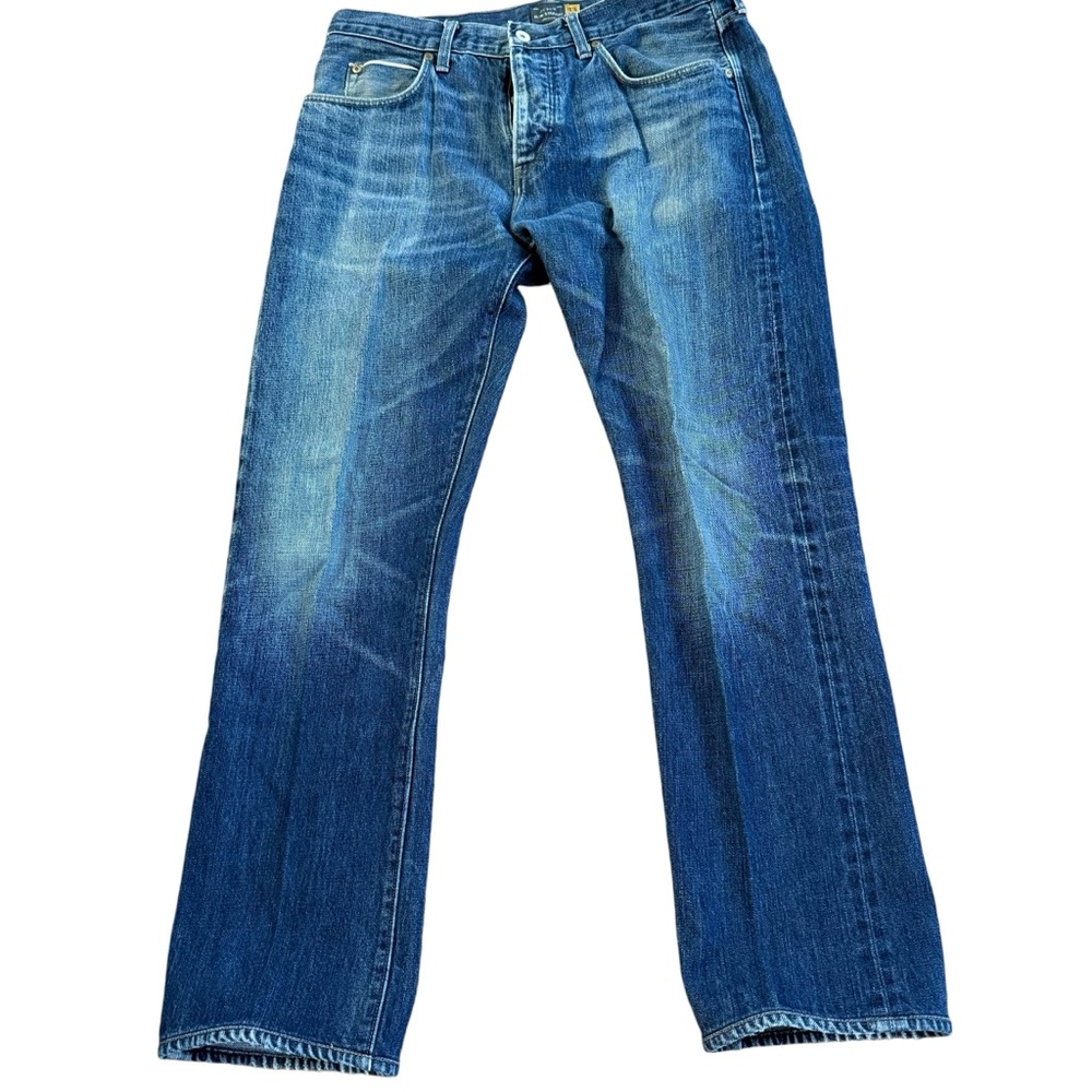 J. Crew Men’s Sz 33X32 Slim Straight Denim Jeans Button Front